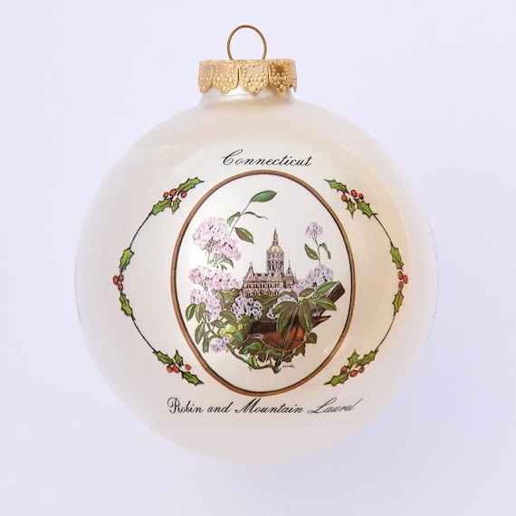 Connecticut Art of the States Christmas Ornaments Etsy