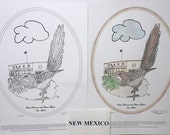 New Mexico - Black Line Drawing Limited Edition Bundle