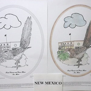 New Mexico Black Line Drawing Limited Edition Bundle image 1