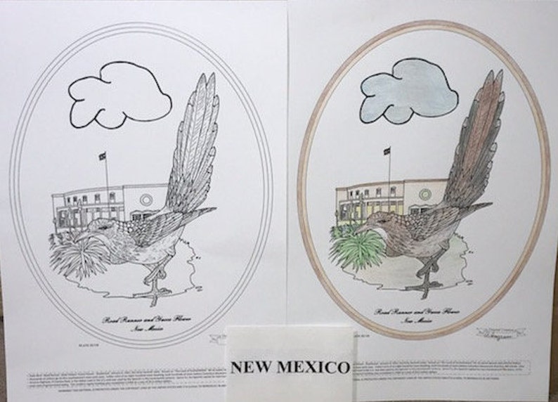 New Mexico Black Line Drawing Limited Edition Bundle image 1