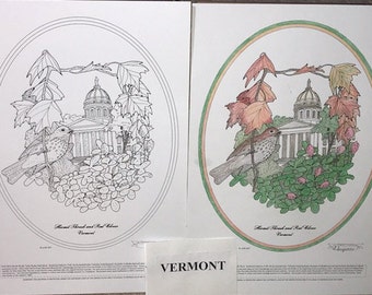 Vermont - Black Line Drawing Limited Edition Bundle