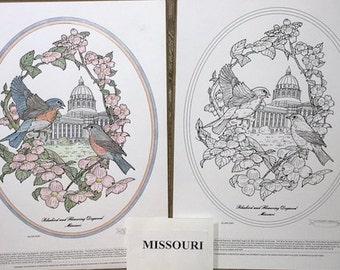 Missouri - Black Line Drawing Limited Edition Bundle