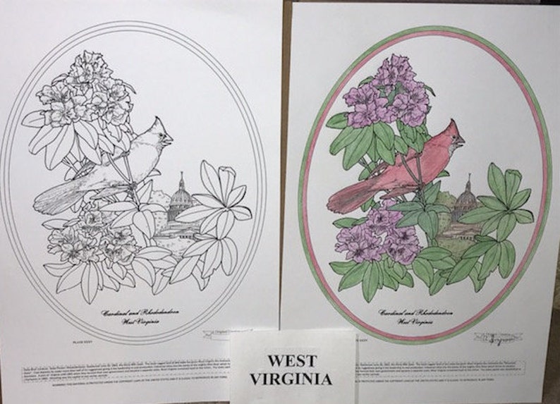 West Virginia Black Line Drawing Limited Edition Bundle image 1