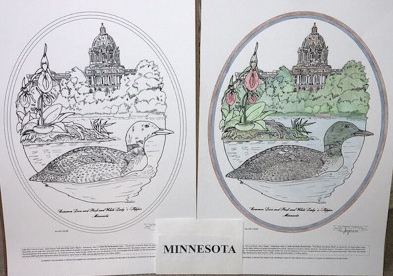 Minnesota Black Line Drawing Limited Edition Bundle image 1