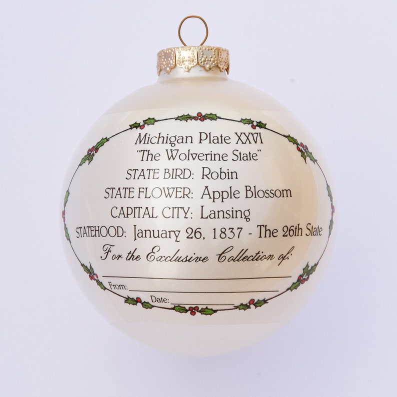 Michigan Art of the States Christmas Ornaments image 2