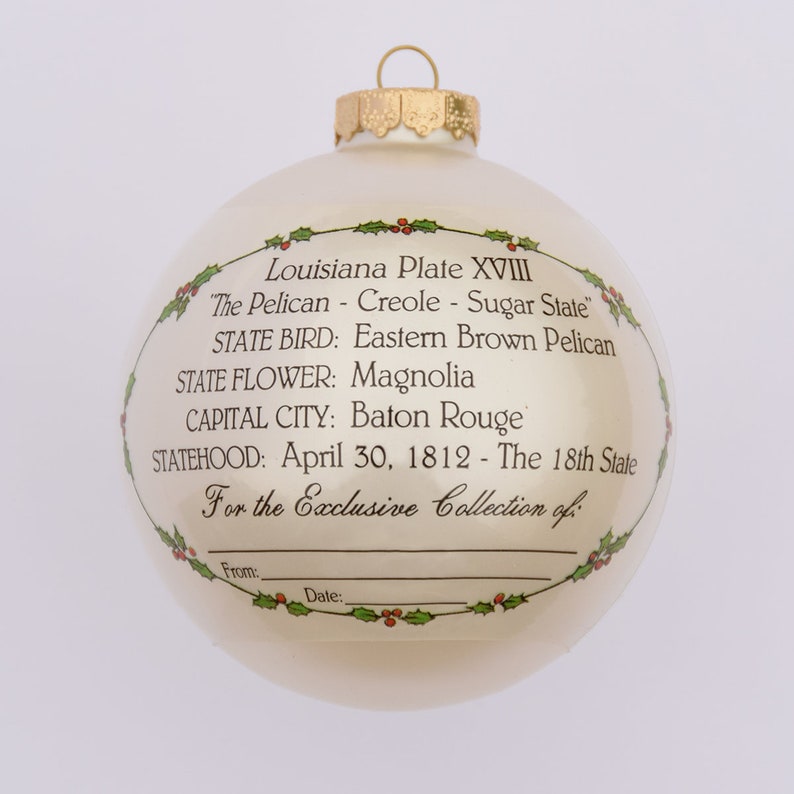 Louisiana Art of the States Christmas Ornaments image 2