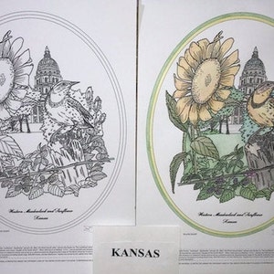 Kansas Black Line Drawing Limited Edition Bundle image 1