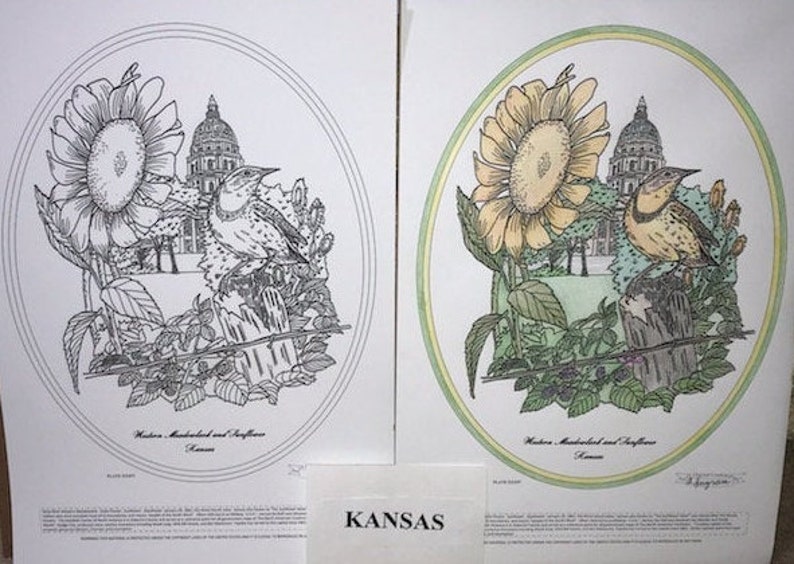 Kansas Black Line Drawing Limited Edition Bundle image 1