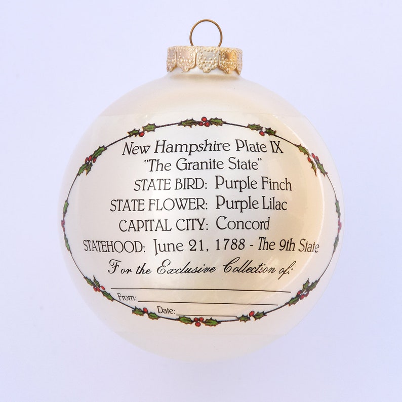 New Hampshire Art of the States Christmas Ornaments image 2