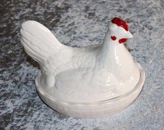 Chicken terrine / lidded jar / ceramic jar