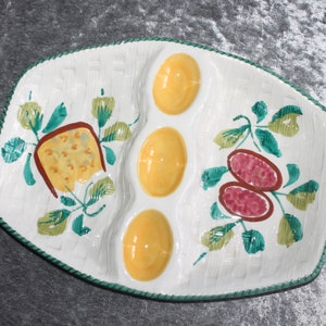 Vintage 70&#39;s egg platter - serving platter