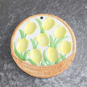 Vintage egg plate for 8 ceramic eggs