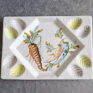 Vintage 70s egg plate - serving plate