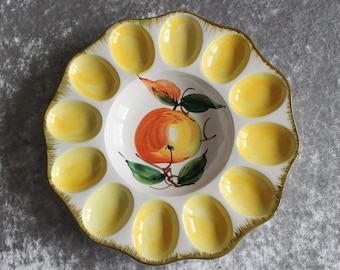 Vintage Keramik Eierplatte für 12 Eier