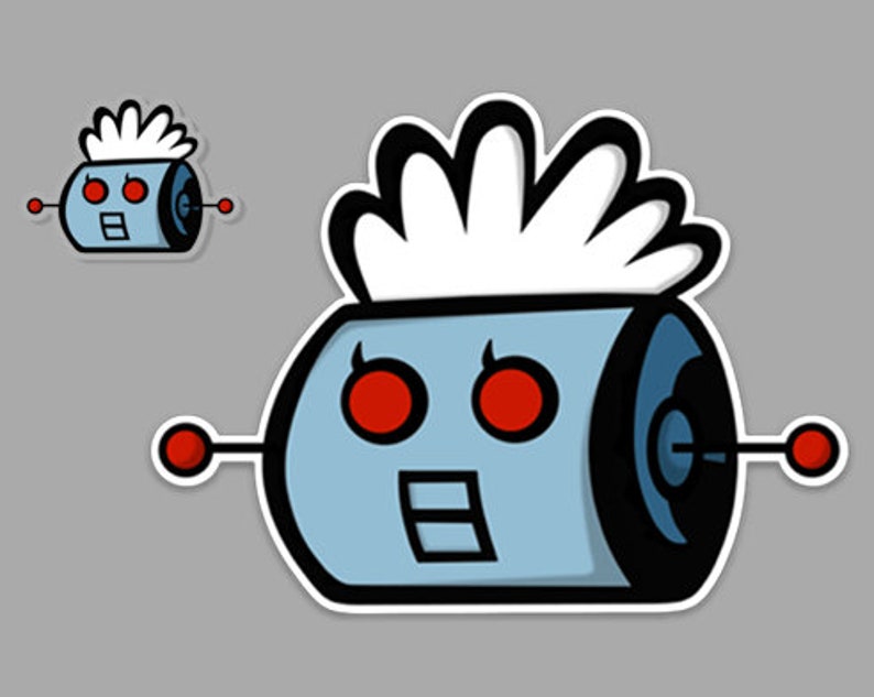 Rosie from The Jetsons Die-Cut Vinyl Art Sticker and Acrylic Pin!