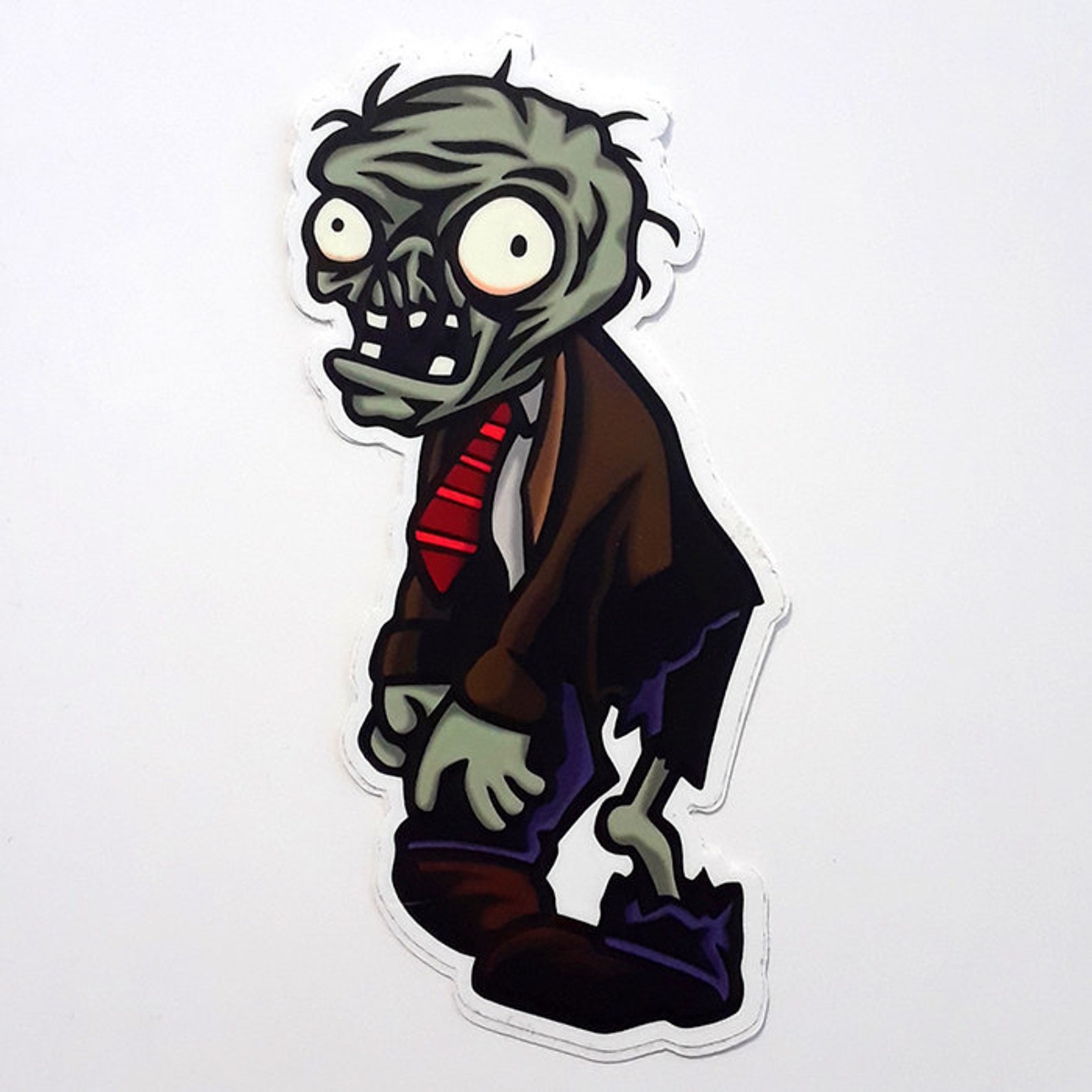Plants vs. Zombies Zombie Sticker Video Game Undead Cartoon Etsy