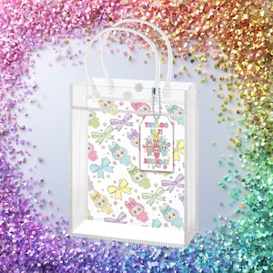 Labubu Favor Bags - Clear - Goodie Bag - Custom Bags - Favors