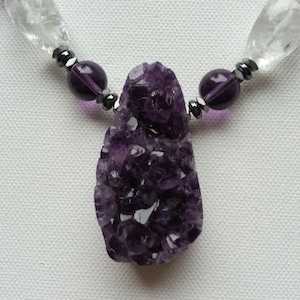 Amethyst mit Bergkristall Bild 1