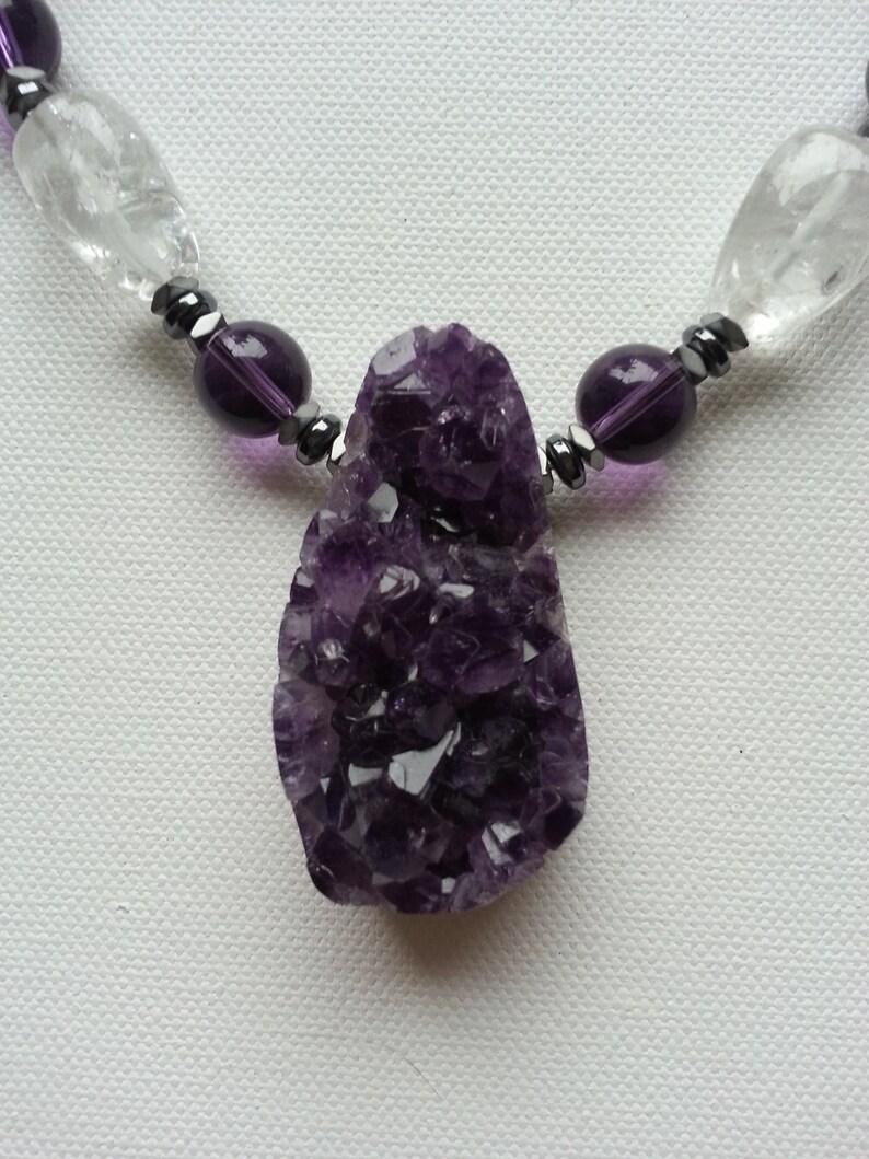 Amethyst mit Bergkristall Bild 1