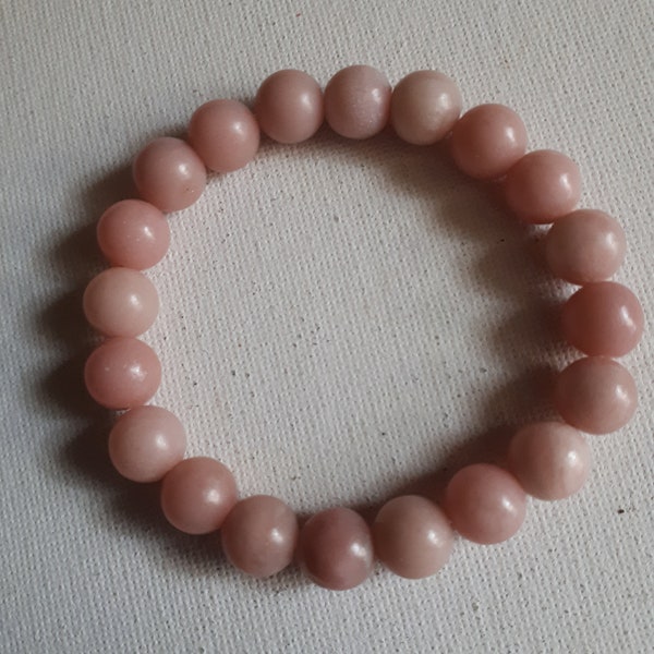 Pink-Opal Armband, 10 mm.