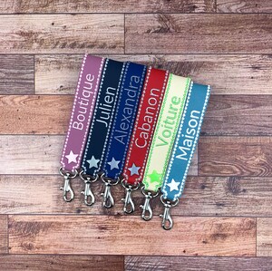 Porte-clés Personnalisable Avec Prénom En Perles Acryliques - Jusqu'à 12 Lettres, Cordon Nylon, Cadeau Pour Femme, Maman, Saint-Valentin