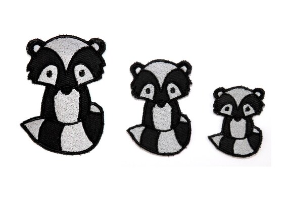 thermostick option or not Patch embroidered raccoon