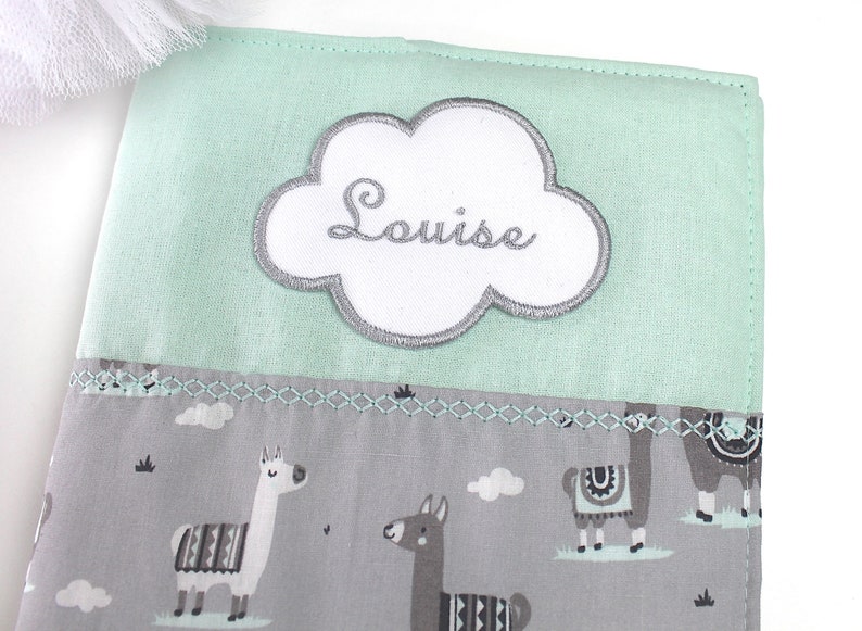 First name embroidered on cloud-shaped patch, color of your choice, font of your choice, iron-on option or not 8.5x6.5cm image 9