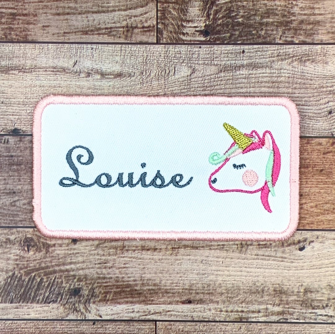 Lcorne Rectangle. Fl Soyeux Prénom Brodé Et Tssu Au Chox. - Etsy