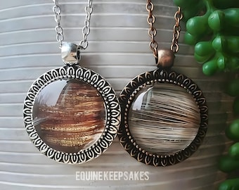 Sunflower horse hair necklace by Equine Keepsakes