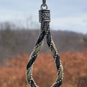 Looped Horse Hair Key Chain - Kelise design, by Equine Keepsakes