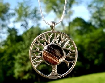 Tree of Life horse hair necklace by Equine Keepsakes