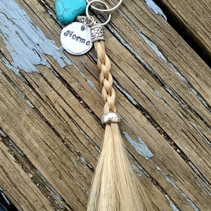 Half Tassel Horse Hair Key Chain - Rope braid by Equine Keepsakes