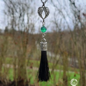 Kleiner Flügel Quaste Pferdehaar Andenken dekorativer Rückspiegel Aufhänger von Pferde-Keepsakes