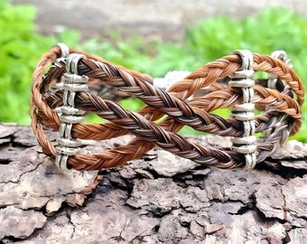 Custom Horse Hair Bracelet Braided by Equine Keepsakes four layer layered design