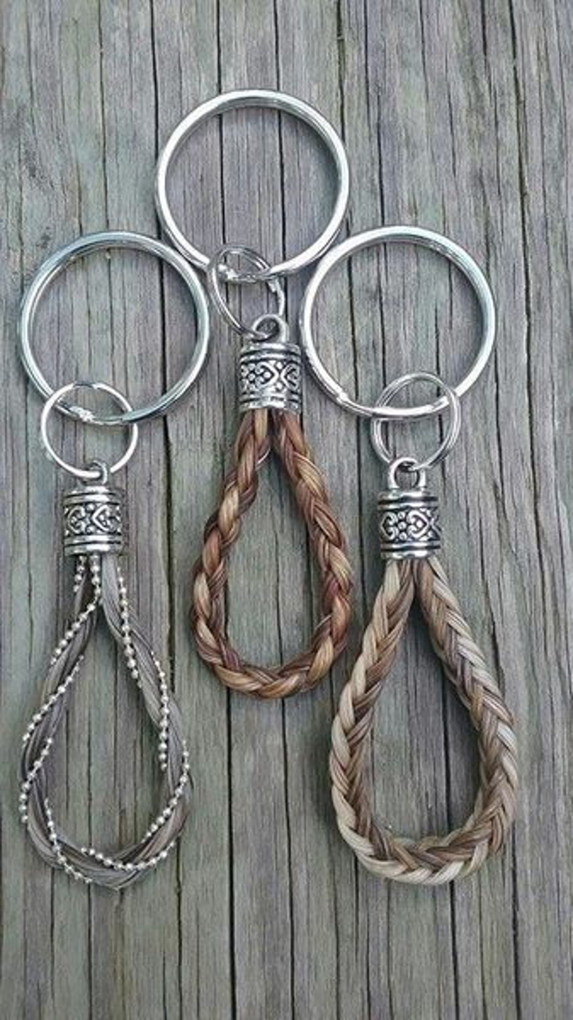 Looped Horse Hair Key Chain Kelise Rope or Square Etsy