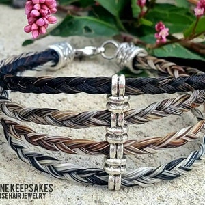 Custom Horse Hair Bracelet Braided by Equine Keepsakes four layer layered design