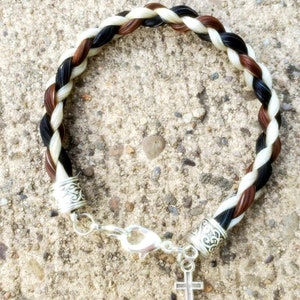 Custom Horse Hair Braid Bracelet: Silver Plated Charm, Equine Keepsakes