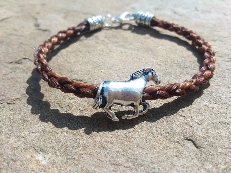 Pony Bead Horse Hair Bracelet Rope Braid by Equine Keepsakes Etsy