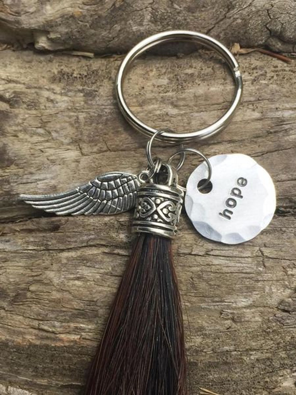 Tassel Horse Hair Key Chain With Personalized Name Charm by Etsy