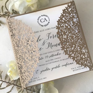 Eco Wedding Invitation Boho Invitations Eco Rustic Wedding Laser Cut Covers Birthday Baptism Rustic Wedding