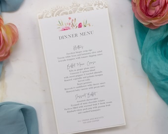 MENU Mariage Blanc Menus Décoration de mariage Découpe laser Menu Événement Décoration de table de mariage