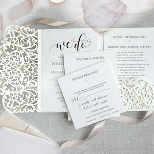 ivoire ivoire découpe au laser enveloppe cartes d’invitation de mariage DIY découpe laser + enveloppe anniversaire baptême