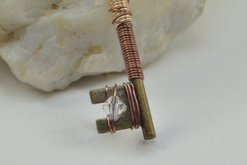 Antique Cross Key with Jasper