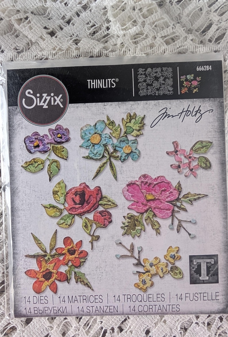 Sizzix Thinlits Brushstroke Flowers 666284 image 1