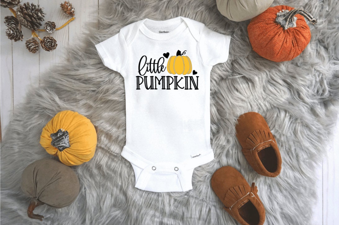 Little Pumpkin Onesie Fall Baby Onesie Cute Fall Onesie Etsy