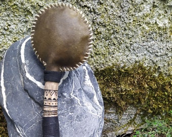 Shamanic rattle - Axis Mundi - shamanic rattle - object of power-leather rattle-rattle-shaman-shaker-medicine rattle
