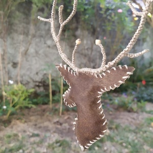 Shamanic Deer Rattle - Necklace rattle - power object - leather rattle - rattle-shaman-shaker-medicine rattle