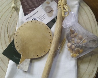 DIY Shamanic Rattle Kit - shamanic rattle - object of power - leather rattle - rattle - shaman - shaker - medicine rattle