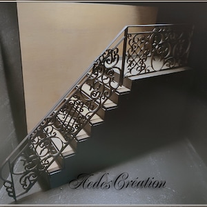 Champagne staircase - Dollhouse miniature collection 1/12 -