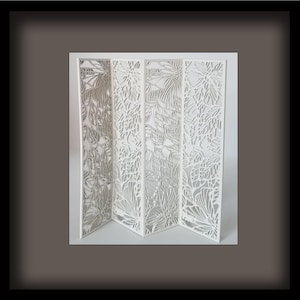 dollhouse  Miniature Screens in 4 parts 1/12 - Separation of wooden parts like ironwork